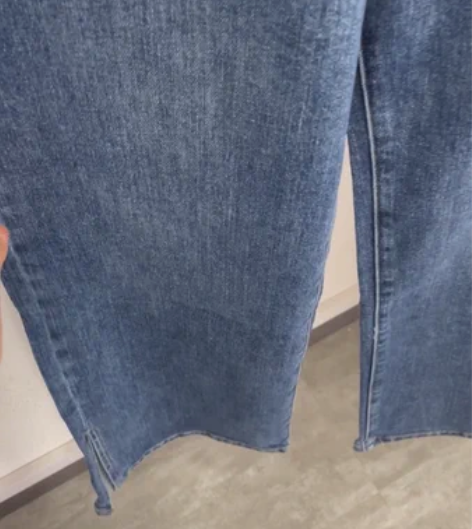 阔腿拖地牛仔裤 L码可以穿到130左右 清...