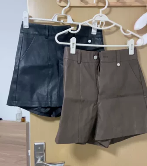 皮短裤女外穿秋冬季2022新款高腰pu皮裤...