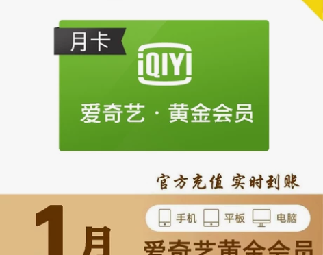 爱奇艺vip会员 周卡月卡七天一个月 aq...