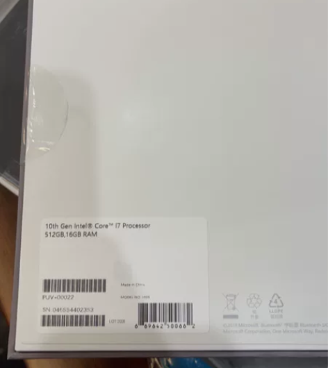 微软surface pro 7 i7 16...