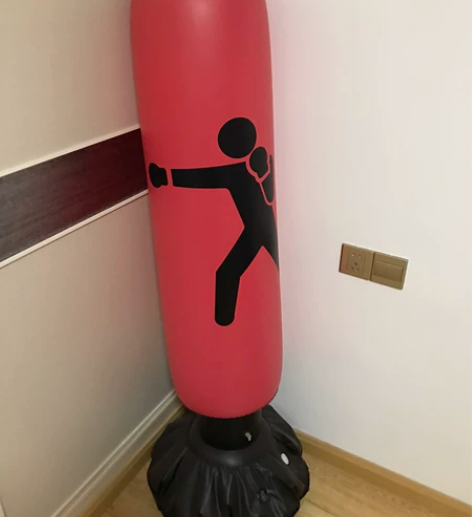 儿童充气拳击沙袋，底部可以装水，无充气泵 ...