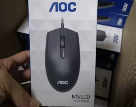 全新AOC MS100鼠标 有线USB接口...