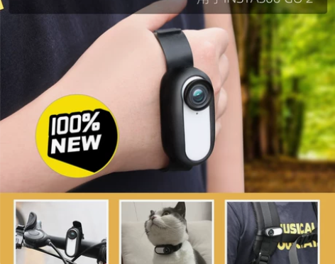 Insta360 GO2扎带硅胶套手腕带背...