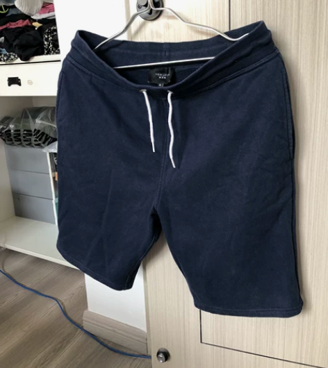 M码new look男士夏季抽绳短裤藏青蓝...