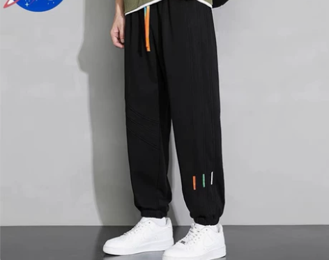 NASA联名卫裤潮牌裤子男春秋冬季束脚运动...