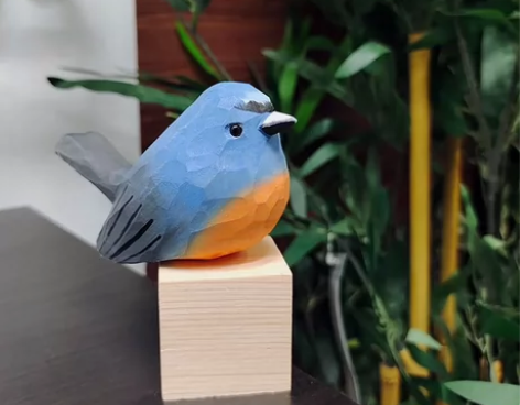 手工木雕肥啾盲盒 纯手工木雕肥啾鸟实木家居...