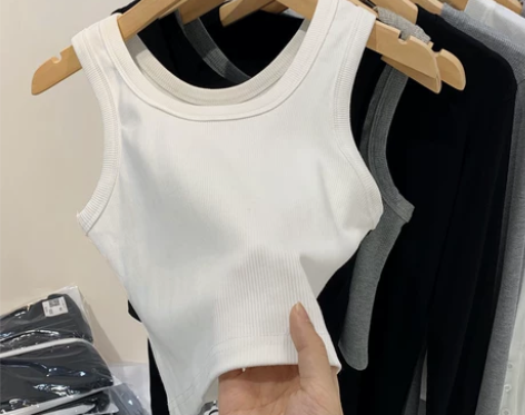 外穿螺纹吊带运动背心女夏季2022年新款打...