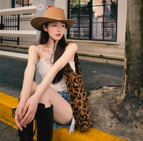 【西部牛仔帽】复古骑士帽网红辣妹bi入礼帽...