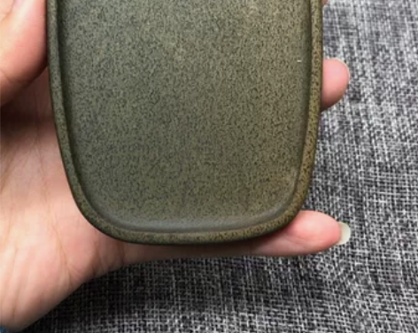 老坑黄鱼子小楷砚台原石歙砚掌中宝腰圆鱼籽龙...