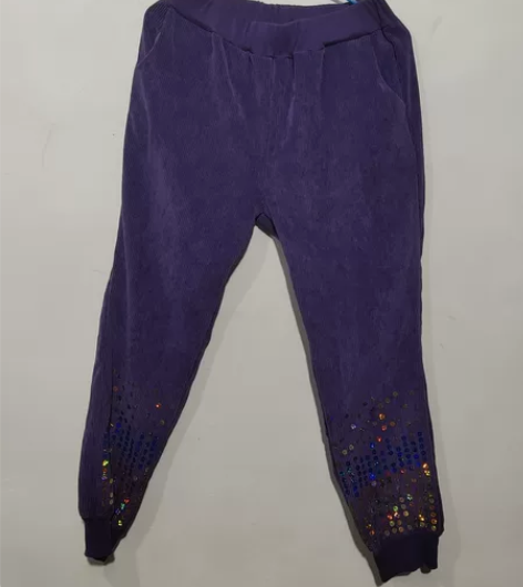 女款条绒裤子，加绒款，XL码，松紧腰，腰平...