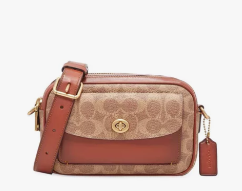 全新正品！COACH/蔻驰2022春浅棕色...