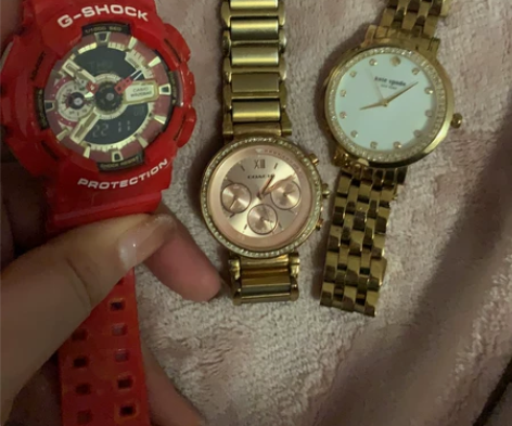 卡西欧漫威联名180 coach玫瑰金手表...