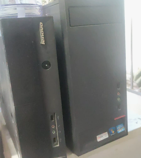 联想办公电脑 小的台式机220 大的台式机...