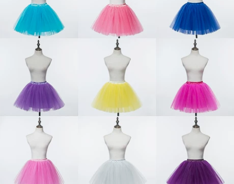 演出舞蹈蓬蓬裙半截裙 公主裙 半身短裙彩色...