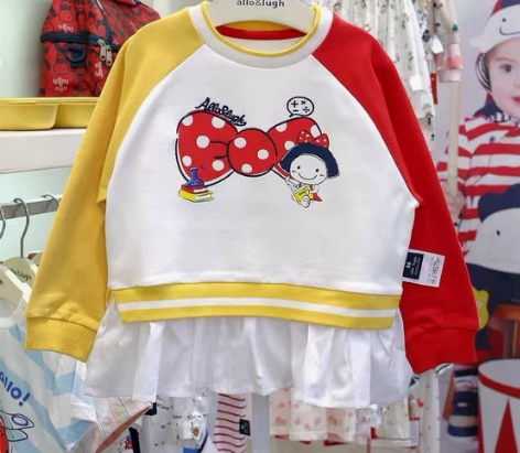 新款 allo lugh 女童T恤裙 女宝...