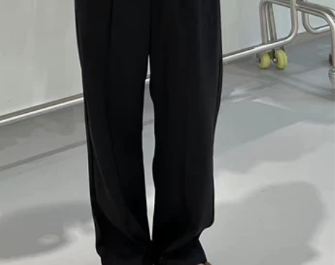 JK垂感休闲裤男夏季韩版冰丝潮情侣直筒裤宽...