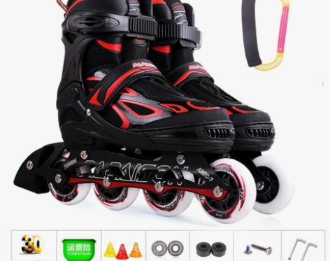 小状元 溜冰鞋 颜色分类:红色【鞋一双】礼...