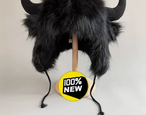 【全新】大黑牛毛毛雷锋帽男女冬季保暖护耳朵...