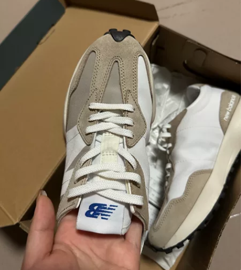 新百伦327浅驼色 微商购入 穿了一次 有...