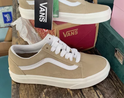 vans奶茶色  韩国代购入 全麂皮 36...