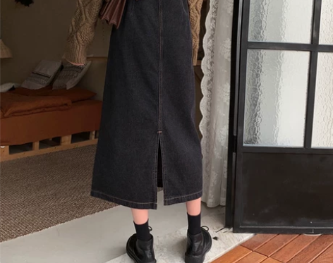 大码微胖mm半身裙宽松显瘦梨形身材女孩穿搭...