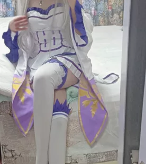 【艾米莉亚】 衣服＋袜子十假发＋精灵耳＋头...