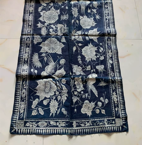 非常古老的一款手工蜡染工艺画 冲出去：14...