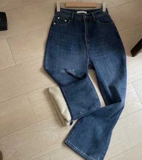 7m加绒蓝色牛仔裤全新m码，带吊牌，我穿上...