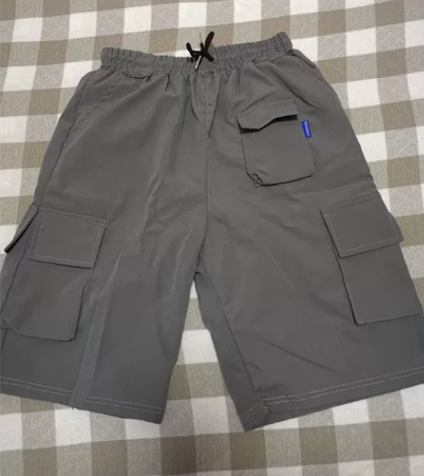 男裤衩,多口袋工装裤衩,灰色男短裤 165...