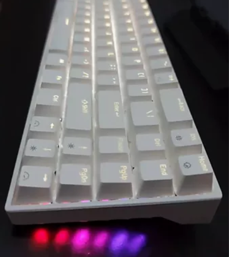 RK836无线机械键盘蓝牙双模迷你71键白...