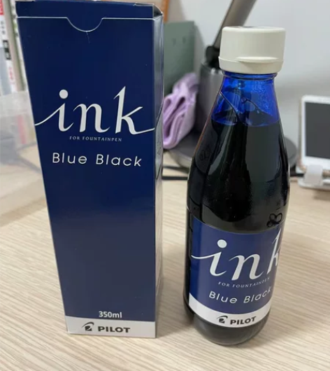百乐PILOT蓝黑色墨水，大瓶350ml，...