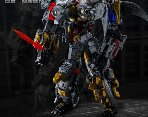 战队变形玩具合金修罗王组合体金刚模型恐龙5...