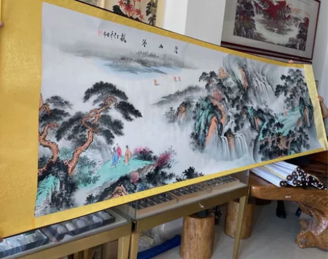 【搬家急出】特价出一幅  手绘画字画国画山...
