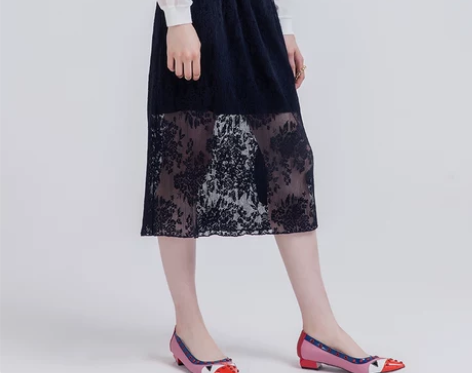 Lagogo拉谷谷2016新款蕾丝半身裙中...