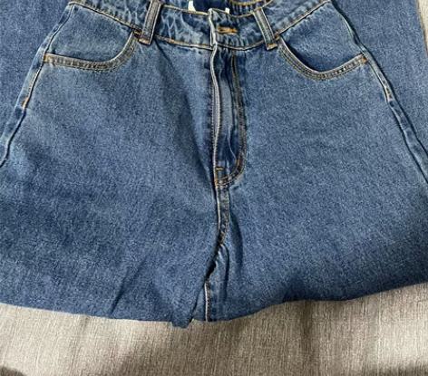 复古蓝直筒阔腿牛仔裤s 这件当时买了两个色...