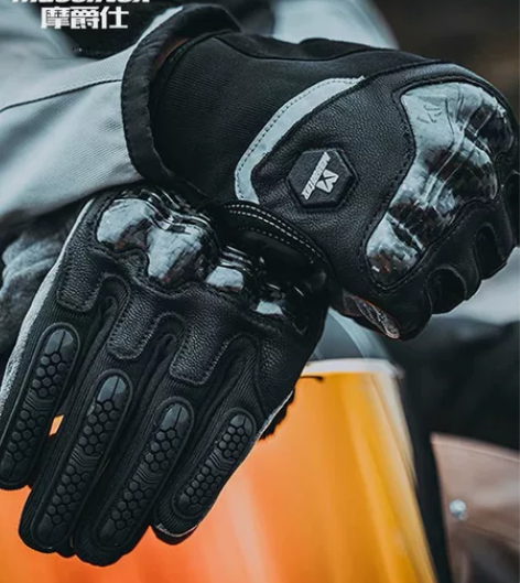 摩爵仕摩托车手套碳纤维四季通用骑士机车越野...