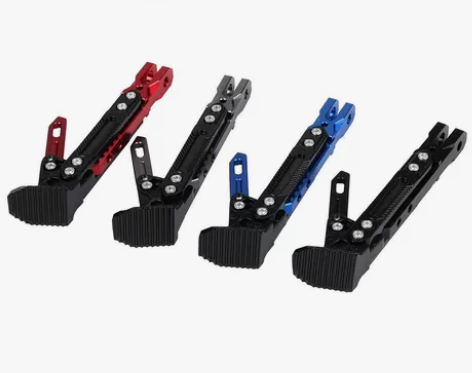 电瓶车可调节侧支架边撑改装侧脚架越野趴赛摩...