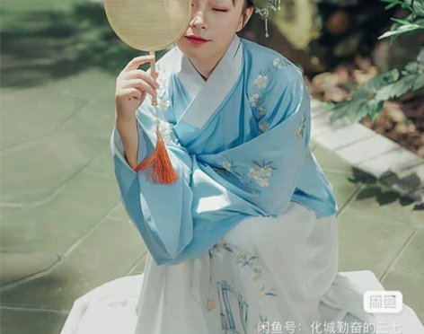 都城南庄原创日常汉服绣花白色下裙浅色汉服襦...