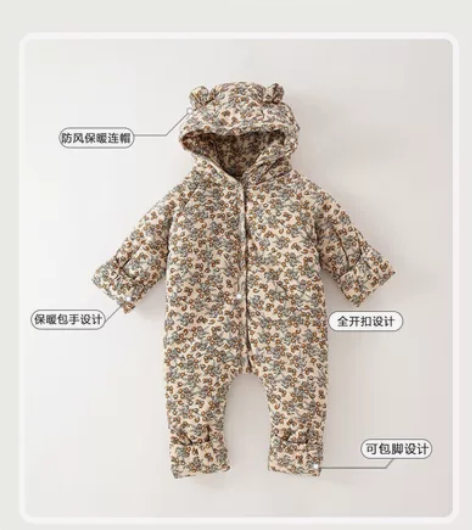 73码连体棉服，超级厚实，柔软亲肤，不打滑...