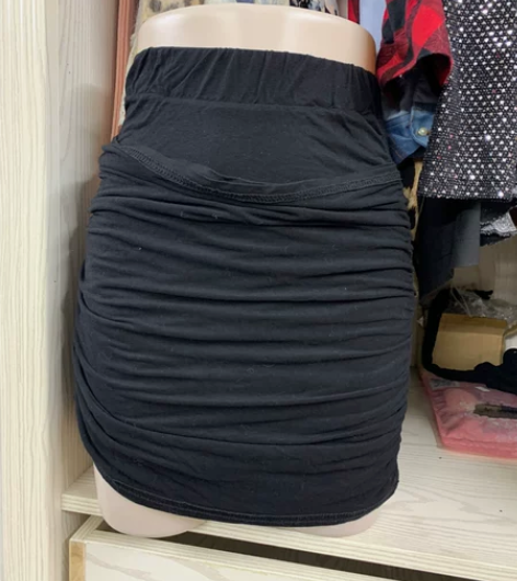 半身裙褶皱包臀裙高腰弹力修身 感兴趣的话点...