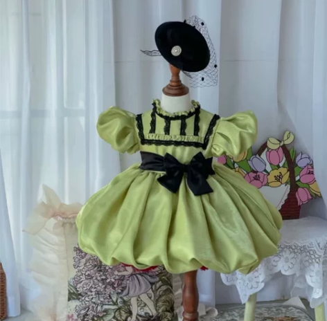 糖心果 奶森花苞裙 销量30。衣服蝴蝶结发...