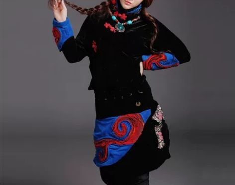 花制作蓝天鹅 半盏 春秋款原创设计丝绒裙子...