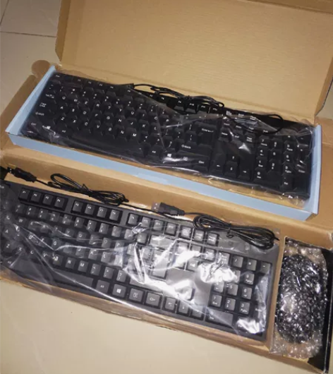 有线键盘鼠标套装办公键盘电脑笔记本通用US...