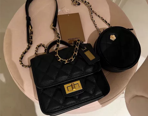 南风罗马幻想手提菱格小包包女链条单肩斜挎包...