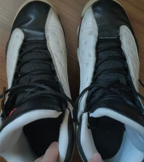 一双元年珍藏乔丹熊猫 鞋侧开裂拿胶水粘了一...