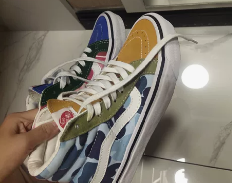 vans bape联名 颜色太花哨不适合我...