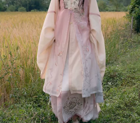 【直接出】七月夕明制汉服 鹊踏枝 立领双层...