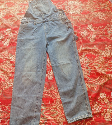 背带牛仔裤 xl/175 本人165穿上去...