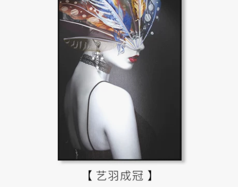 【38活动价】现代轻奢客厅装饰画沙发背景墙...