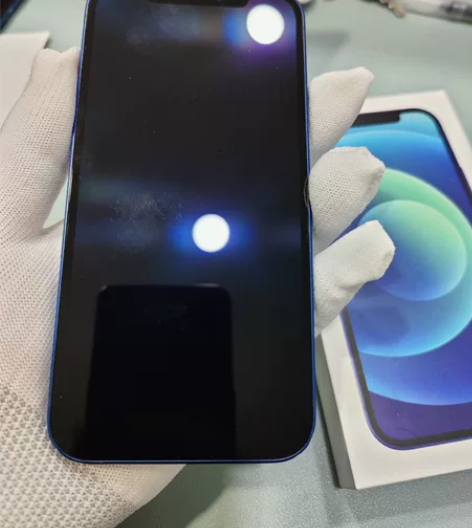 苹果12蓝色128G国行轻微掉漆，带盒子换...